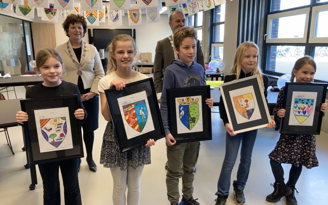Vijf winnaars kleurplatenwedstrijd nieuwe gemeentewapen